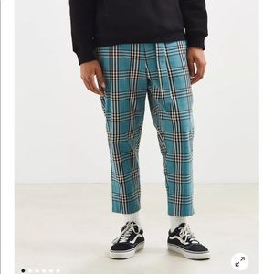 Blue Plaid work pants from Urban Outfitters